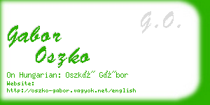 gabor oszko business card